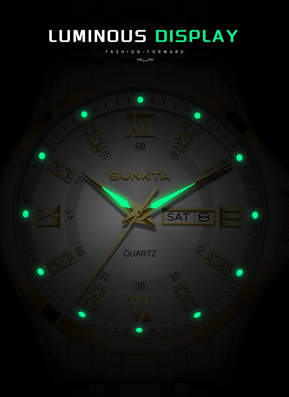 SUNKTA Orologio da Donna - Vista posteriore