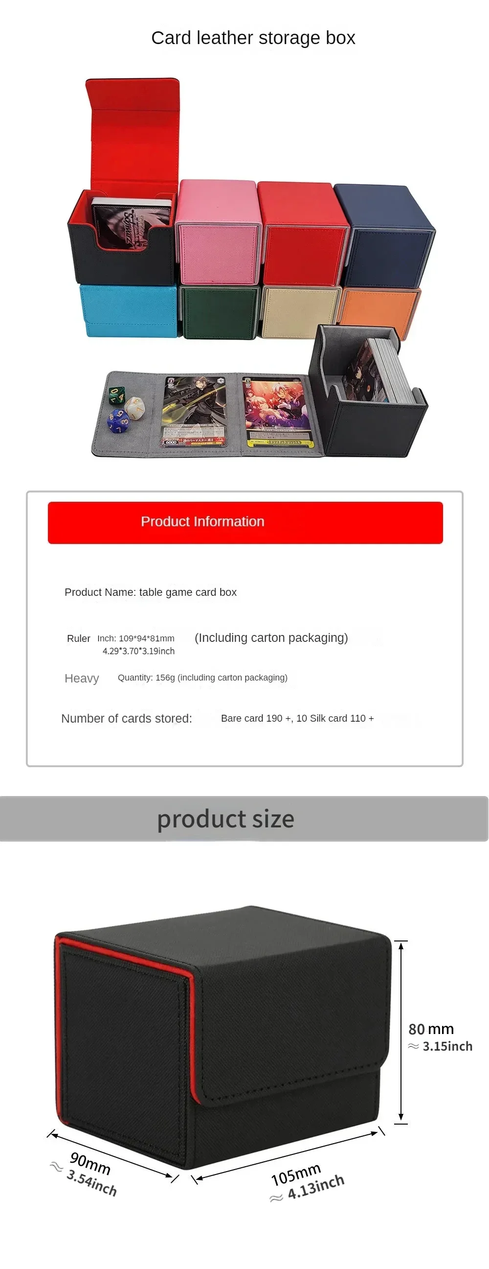 100 Stück 66 x 91 mm 2,5 x 3,5 Zoll Premium-Sammelkartenhüllen in Standardgröße für MTG Magic Gathering Lorcana-Spielkarte – Detail 1
