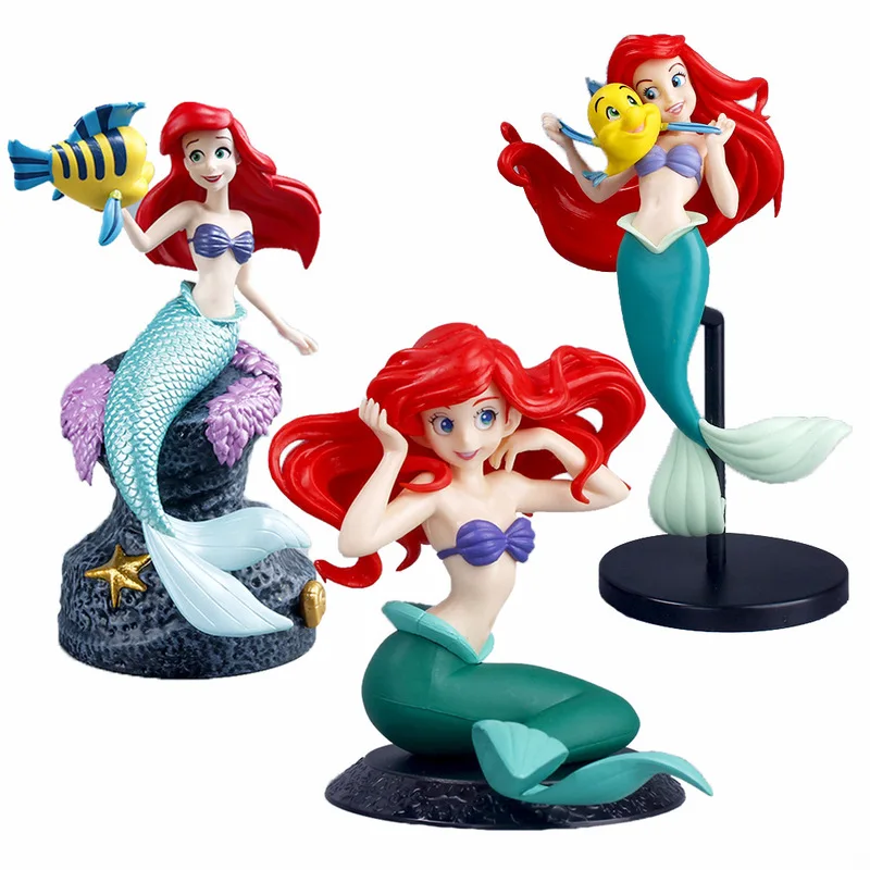 

Фигурка принцессы Ариэль из мультфильма Disney, аниме украшение маленькой Русалочки, красивая модель для девочек, кукла из ПВХ, декор для комнаты, подарки для детей