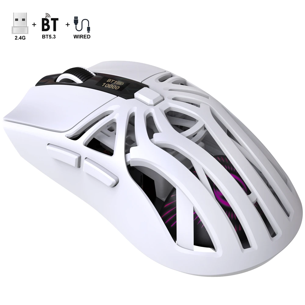 T400 3-mode wireless gaming mouse rechargeable USB-type C macro optical office mouse for pc
