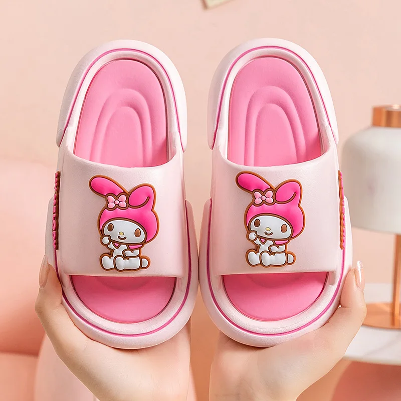 

Sanrio My Melody Children's Slippers Hello Kitty Kuromi Cinnamoroll Summer Girls Sandals Cute Cartoon Anti-Slip House Slippers