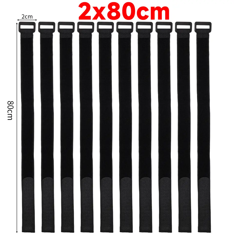 10-100pcs Reusable Hook and Loop Tie-downs Adjustable Nylon Cable Ties Nylon Fasteners Cord Straps Organizer for Securing Wires image 7