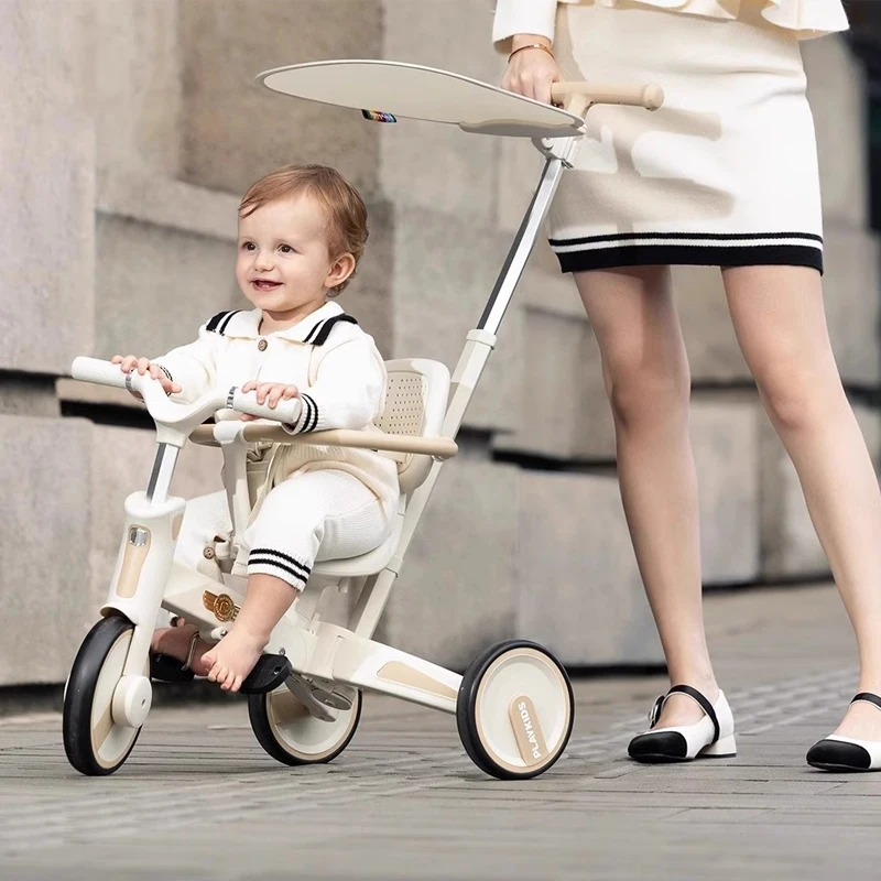 Children's Multifunctional Lightweight Baby Stroller Balance Car Tricycle Foldable Walking Car 1-5 Years Old Pedal