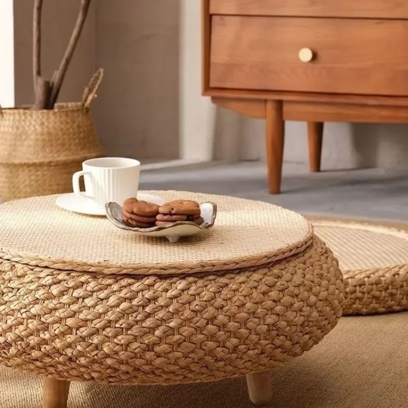 Modern Weave Coffee Table Salon Center Round Table Dressing Mobile Designer Hallway Small Dining Living Room