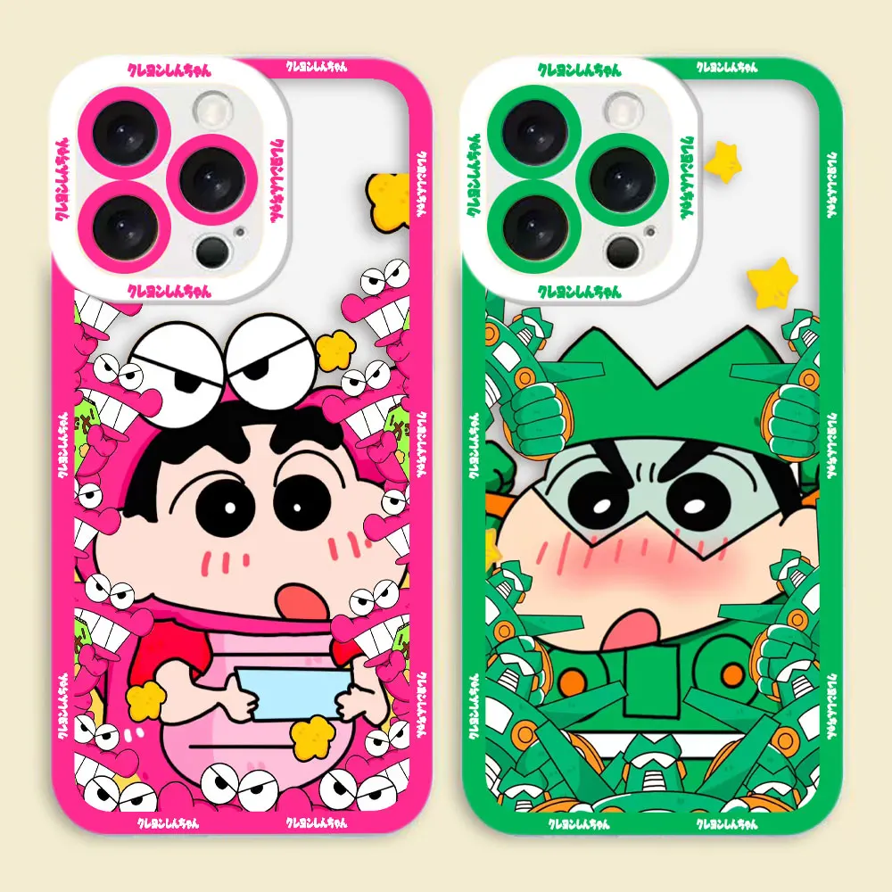 Transparent Cartoon Crayon-Shin Chan Phone Cover