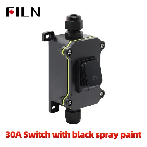 FILN 30A 12V 24V 220V Waterproof Inline Toggle Switch with LED IP65 Sealed Outdoor Box Inline Cord Rocker Switch Power - Image 10