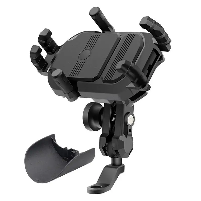 

Motorcycle Phone Holder Portable Shock Absorption Mobile Phone Bracket Anti Shake Bicycle Cell Phone Mount With Rainproof Hat