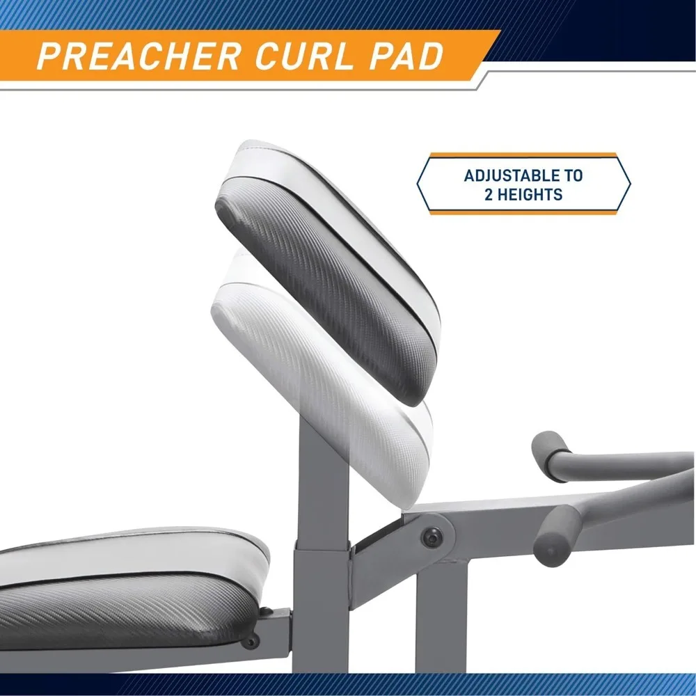 Standard Weight Bench Incline with Leg Developer and Butterfly Arms, Multifunctional Workout Equipmen