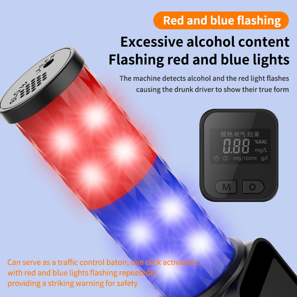 Professional Digital Breathalyzer Rechargeable Traffic Home Investigation Alcohol Tester Non-Contact Alcohol Blowing Detector