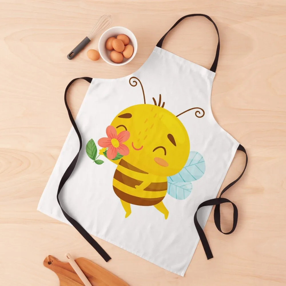 

Happy Bee collects honey Apron kitchen utensil Funny Kitchen Tools Accessories Dress Apron