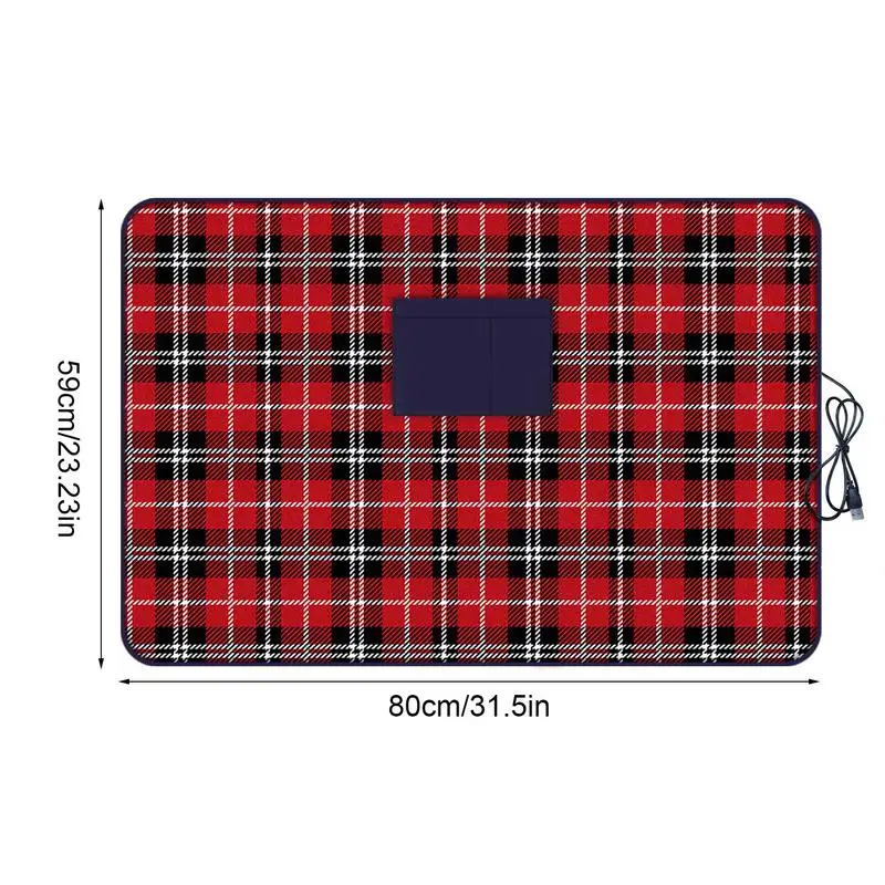 Electric Heated Blanket Machine Warm Heating Blanket USB Recharging Heated Blankets Washable For Sofa Car Bedroom Office 80*59cm