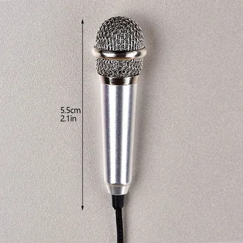 Microfono da studio stereo cablato da 3,5 mm Auricolare Ktv Karaoke Mini Microfon per smartphone cellulari Laptop PC Computer desktop Mik