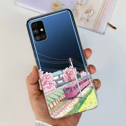 Clear Silicone Soft TPU Phone Case with Popular Painted Design for Samsung Galaxy M51 (653)