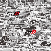 10/30/75PCS Initial D Anime Stickers Cartoon Kids DIY Funny Decals Gift DIY Suitcase Phone Skateboard Fridge Helmet Cool Toys 1