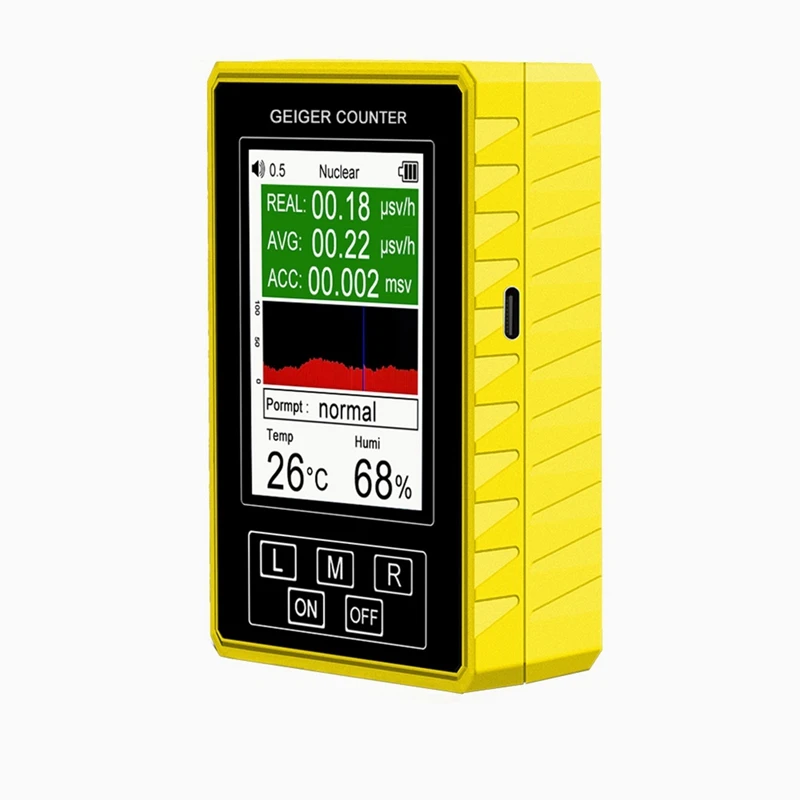 XR3 Pro Digital Nuclear Radiation Detector Geiger Counter Semi-Functional Dosimeter EMF Meter &Beta;&gamma; X-Ray Beta Gamma Tester