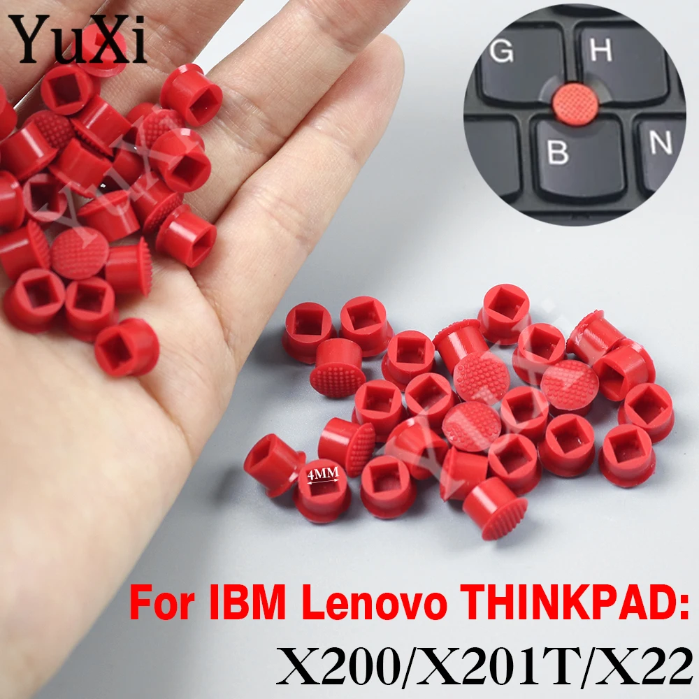 10Pcs Mouse Laptop Pointer TrackPoint Cap for Lenovo IBM Thinkpad X200 X201T X22 DELL HP Elitebook 4x4 mm Red Rubber Button Cap mouse trackpoint cap