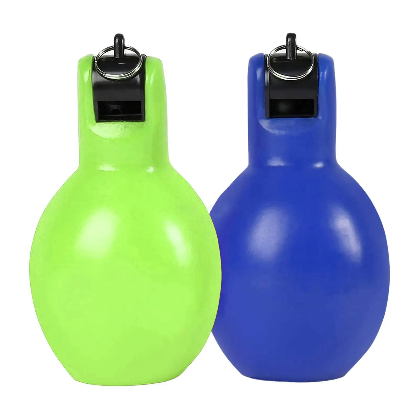 2 Pcs Portable Loud Sound Hand Squeeze Whistles Coaches Whistle for Basketball Trekking Walking Football Boating 5