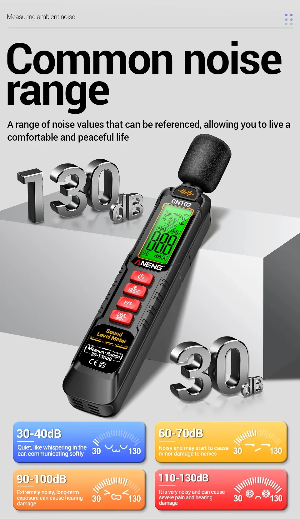Fonometro digitale portatile misuratore di decibel_voghion.com