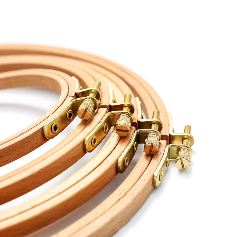 10pc/Set High Quality Beech Hoop 3-12 Inchs Wooden Embroidery Hoops Frame Embroidery Circle Ring Kit Needle Stitch Sewing Tool
