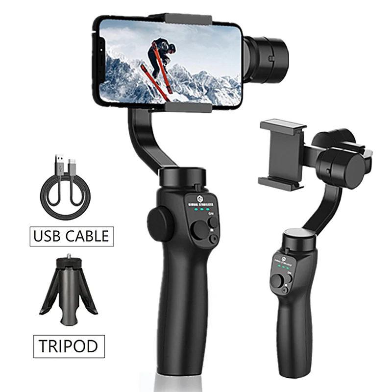 

F10 Smart 3Axis Foldable Handheld Gimbal Stabilizer with Tripod for Smartphone iphone Samsuny Selfie Stick for Anti Shake Video