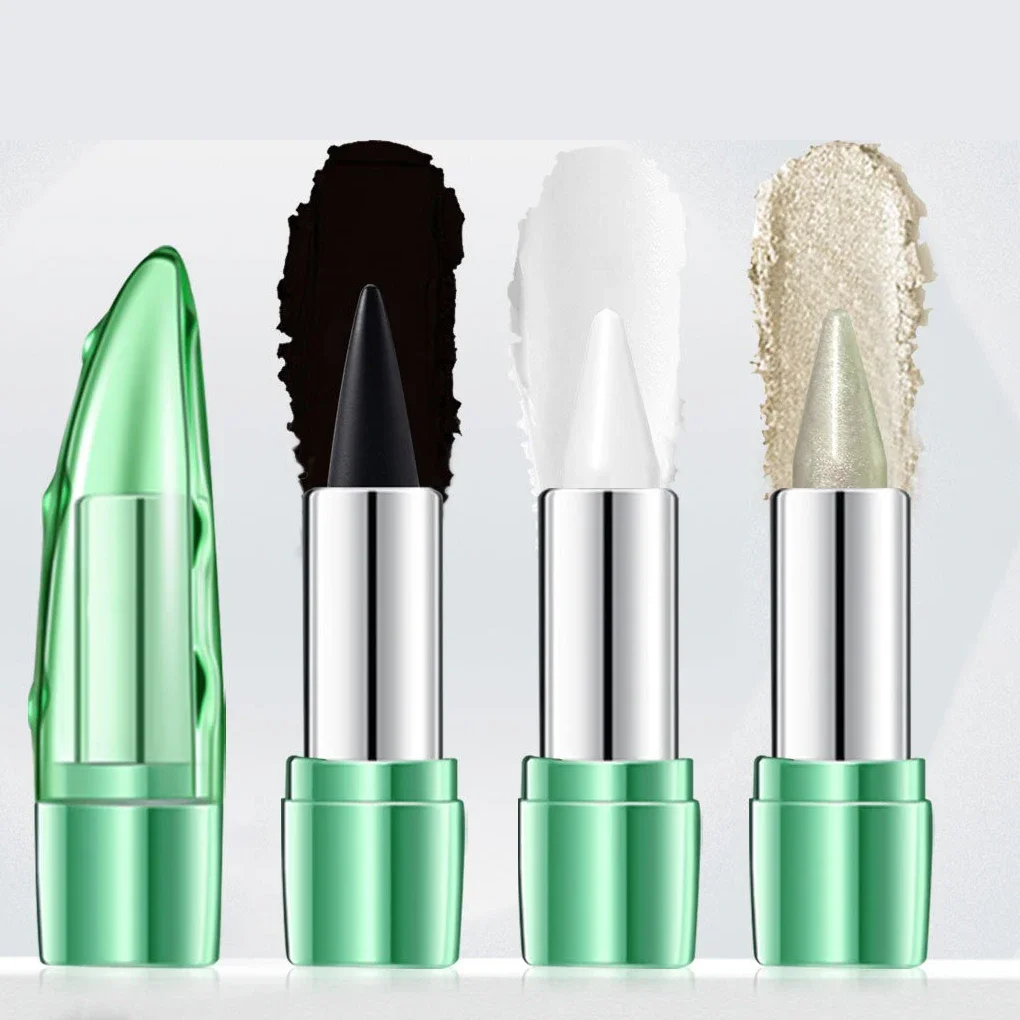 Waterproof Solid Eyeliner Gel Pencil Long Lasting Matte Black White Champagne Color Gel Eye Liner Eyeshadow Pen Makeup Cosmetics 2