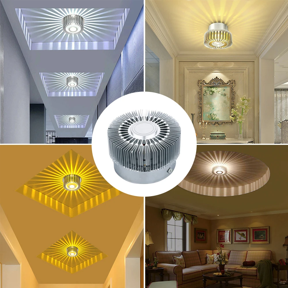 실내 해바라기 LED 벽 빛 3W RGB 벽 Sconce 스팟 램프 거실 경로 통로 복도 장식을 위한 원격 제어
