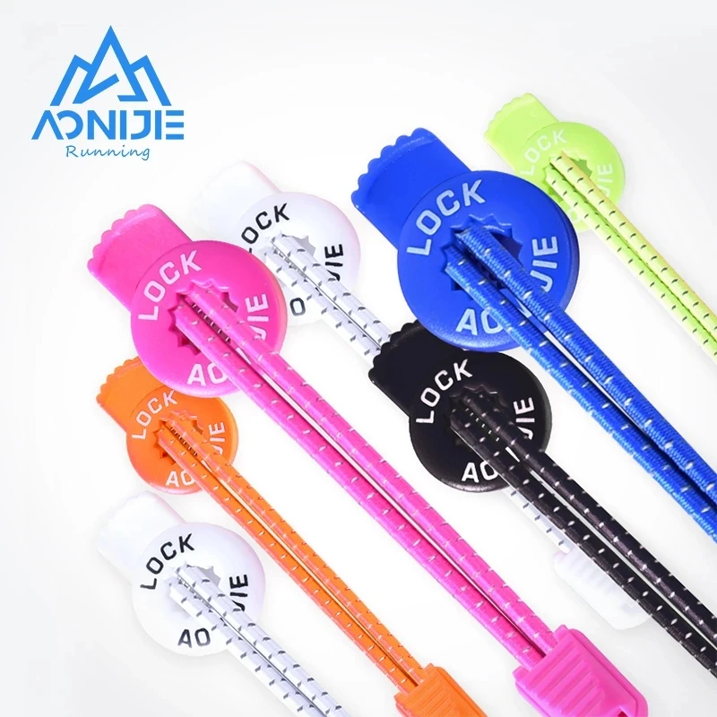 1 pair no tie shoelaces round plastic snap lock elastic shoe laces children and adults on foot sports lazy lace shoe accessories AONIJIE E4055 Reflective Kids Adults One Pair Elastic No Tie Shoe Laces Lock Lace for Sneakers Boots Running Marathon Hiking