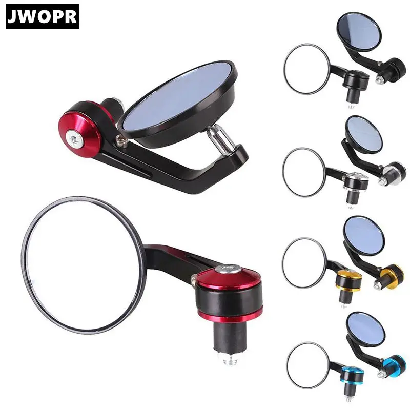 

Motorcycle Modified Rearview Mirror 7/8 22mm Reverse Mirror Assisted Rider Handlebar Mirror All Aluminum Round Handle Mirror