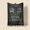 Car Illustration Blanket Warm Sofa Bed Blanket Bedroom Home Office Nap Cover Blanket Machine Washable Home Decoration 1