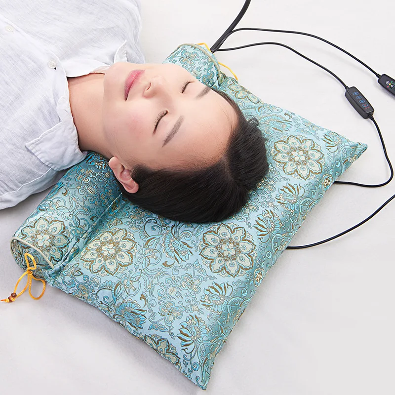 Buckwheat Shell Neck Pillow Relaxing Massage Pillow Heating Massage Pillow Protecting Cervical Spine Sleep Pillow 4