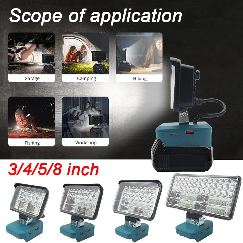  18V Ƭ ̿ ͸ LED ۾ ,  ۾  , ƮƮ, 18W USB CŸ , 3 ġ, 4 ġ, 5/8 ġ