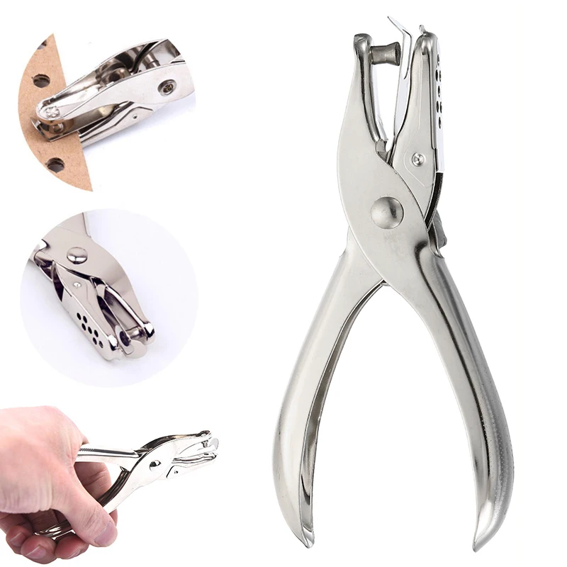Metal Single Hole Punch 1-8 Pages Paper Diameter 6mm Hole Puncher Hand Paper Scrapbooking Punch For Home Office School Supplies paper punch hole punching tools paper craft punch