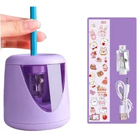 With Decorative Sticker Battery/USB/Charging Creative Stationery Mechanical Tool Switch Automatic Electric Pencil Sharpener 4