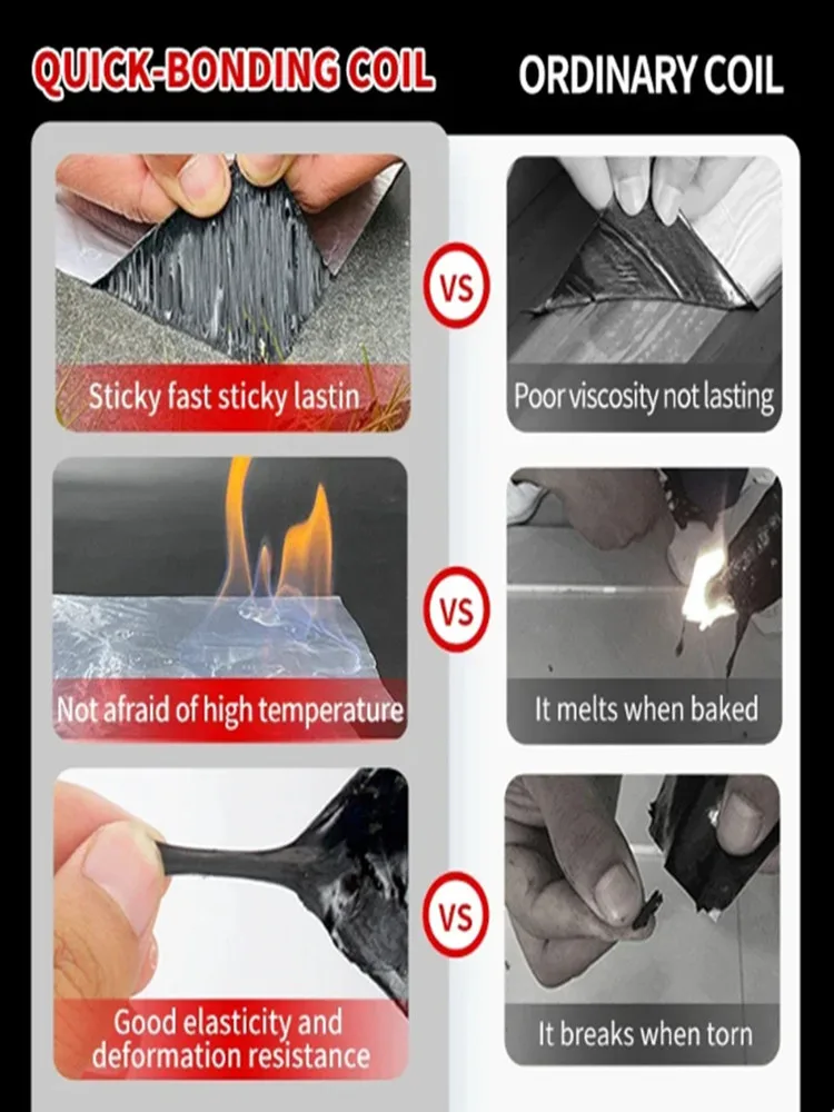 最終価格～新品❇️圧縮ウールフロッキー柄コート❇️SUPEPOSERが好き方にも Aluminum foil asphalt rubber strong waterproof tape high