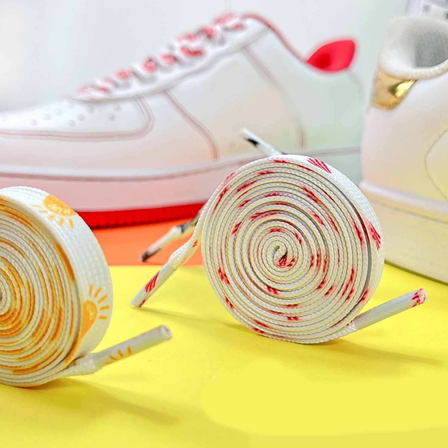 

1 Pair Flat Shoelaces Precision Weaving Sports Shoe Laces Used For Sneakers Canvas Shoes Couple Shoelace Decorative Gift