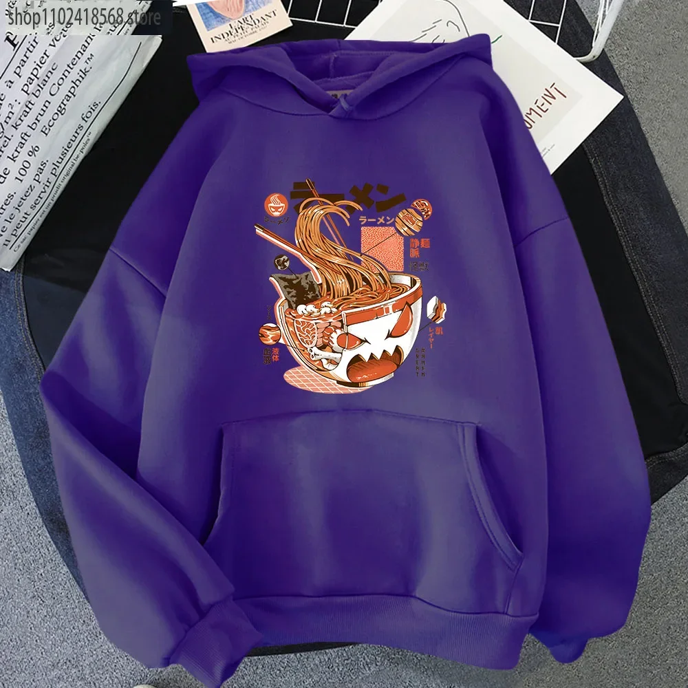 X-ray Great Ramen Hoodies Cartoon Funny Graphic Sweatshirts with Hooded Japanese Style Casual Harajuku Winter Women/Men Pullover