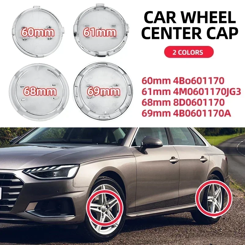 4 Pz 60Mm 61Mm 68Mm 69Mm Car Styling Wheel Center Cap Coprimozzo Badge 4 B0601170 Per Audi A1 A3 A4 A5 A6 A7 A8 S4 S6 Q3 Q5 Q7 Q2