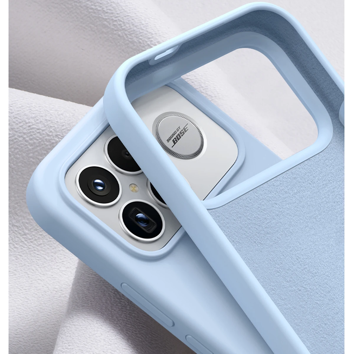 Shockproof Soft Liquid Silicone Case with Slim Skin Fleece Protection - Retail Package