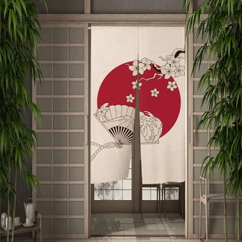Semplice porta in stile giapponese tenda luna armatura partizione cucina porta per la casa soggiorno ristorante decorazione tende 1