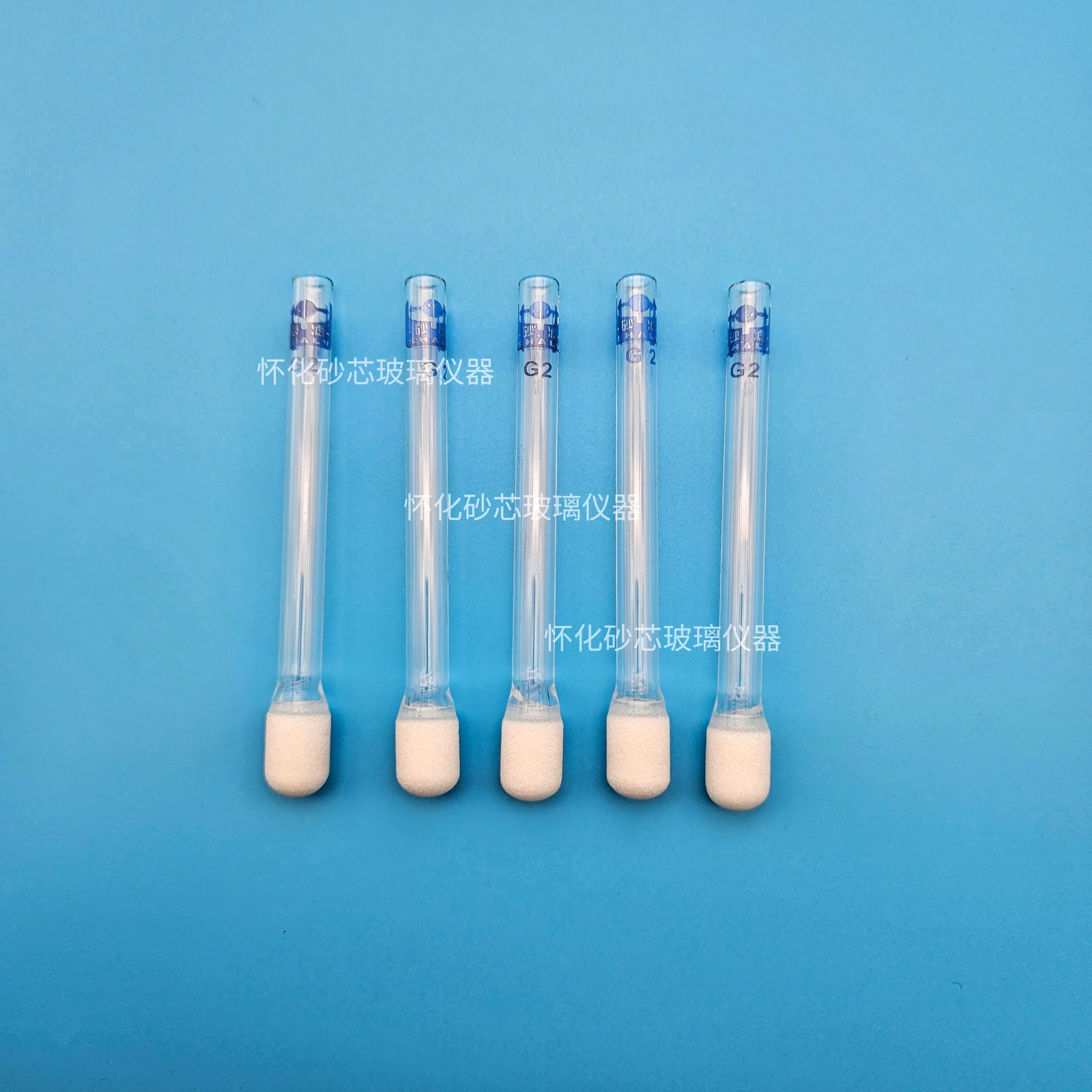 7mm diameter high borosilicate glass bubbler, used for experimental gas foaming, diffusion and liquid filtration.