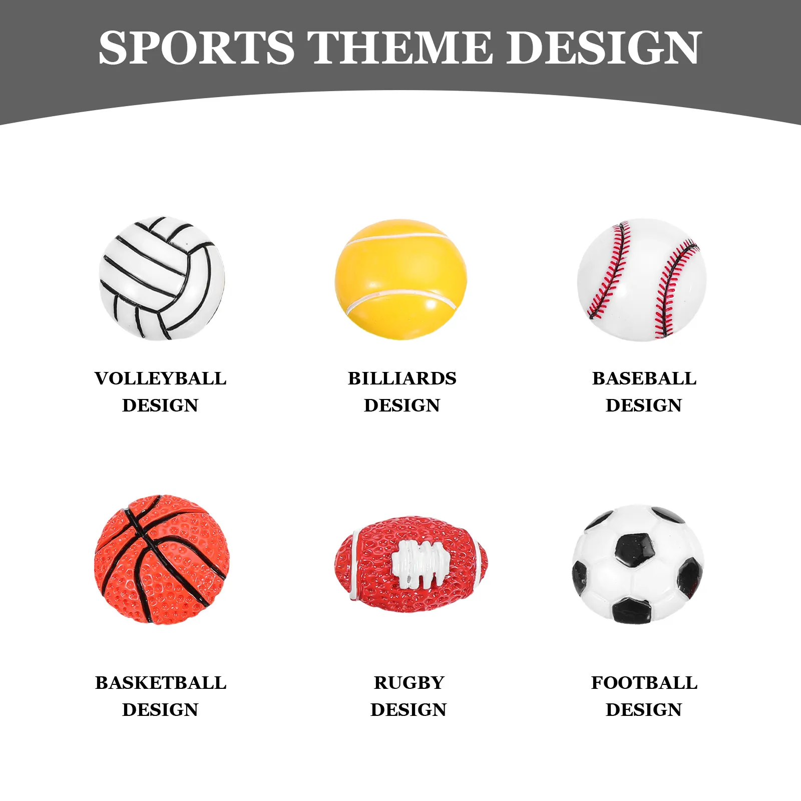 20Pcs 다채로운 수지 라운드 푸시 핀 금속 포인트 압정 스포츠 공 코르크보드 핀 지도 마킹 공예 사무실 학교