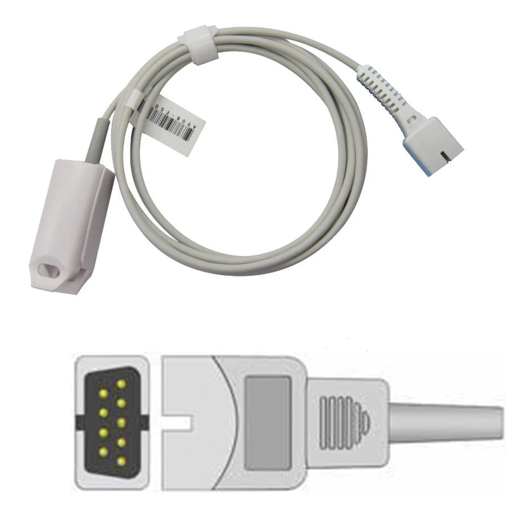 

Compatible GE-OHMEDA DB9, OXY-F-DB Monitor. Reuse Spo2 Probe Sensor Blood Oxygen Connector, Spo2 Sensor Cable for Pulse Oximeter