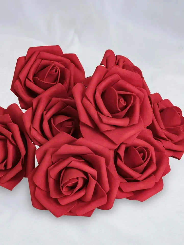 144 Rose Finte In Schiuma, Bouquet Di Fiori Artificiali Per Decorazioni Fai Da Te: Matrimonio, Centrotavola E Cerchietti Sposa