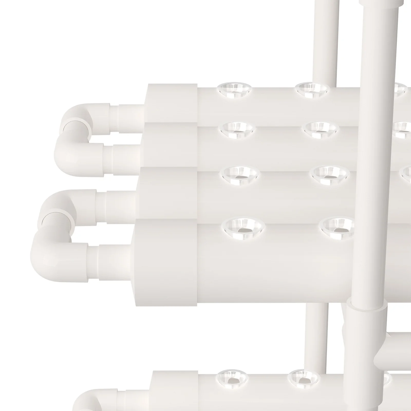 3-Schicht 108 Pflanzlöcher Hydroponik-Anbausystem-Set PVC-Rohr Erdlose Kultivierung Garten Gemüse Kräuter Pflanzwerkzeuge – Detail 14