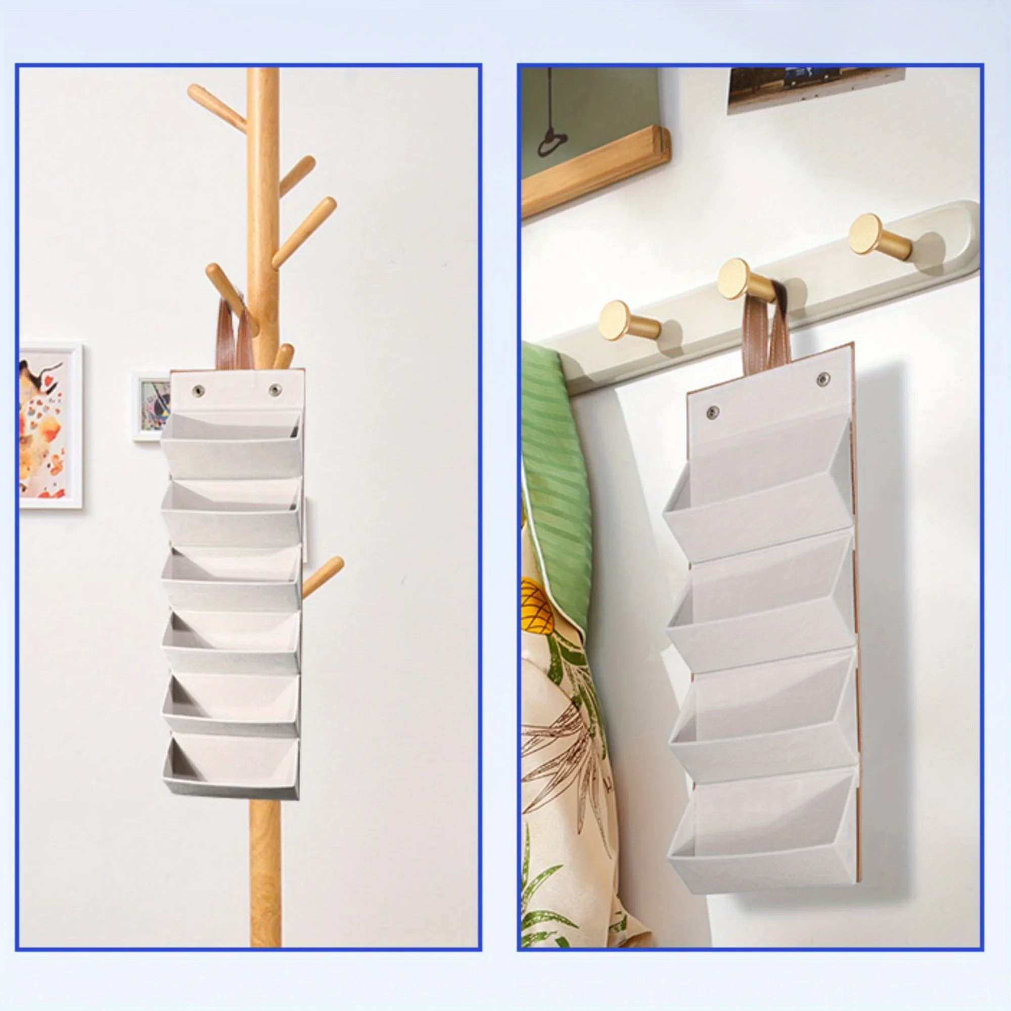 1pc 5-Slot Glasses Storage Box,Foldable Portable Organizer with Soft Cushioned Compartments,Durable Synthetic Faux Leather