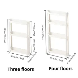 Space-Saving Multi-Layer Storage Rack - Four floors (WHITE)