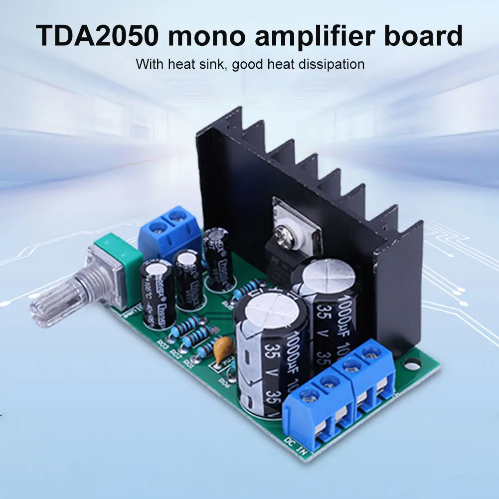 TDA2050 10-100W 오디오 증폭기 출력 모듈 모노 오디오 전력 증폭기 보드 1 채널 스테레오 전력 증폭기 DC/AC 12-24V