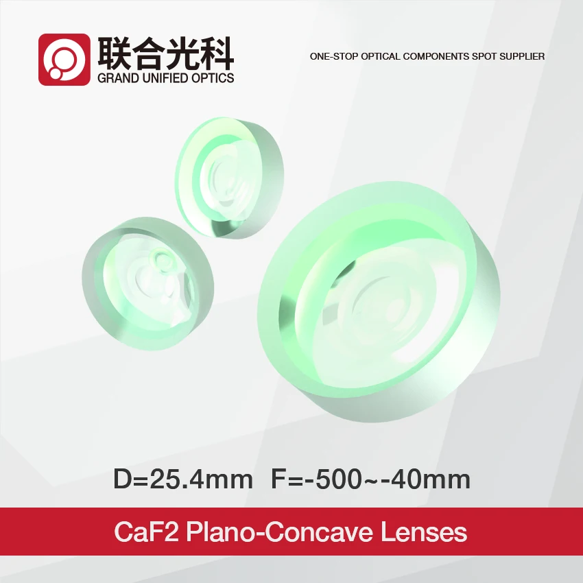 

Diameter 25.4mm CaF2 Material Plano Concave Optical Lenses Components