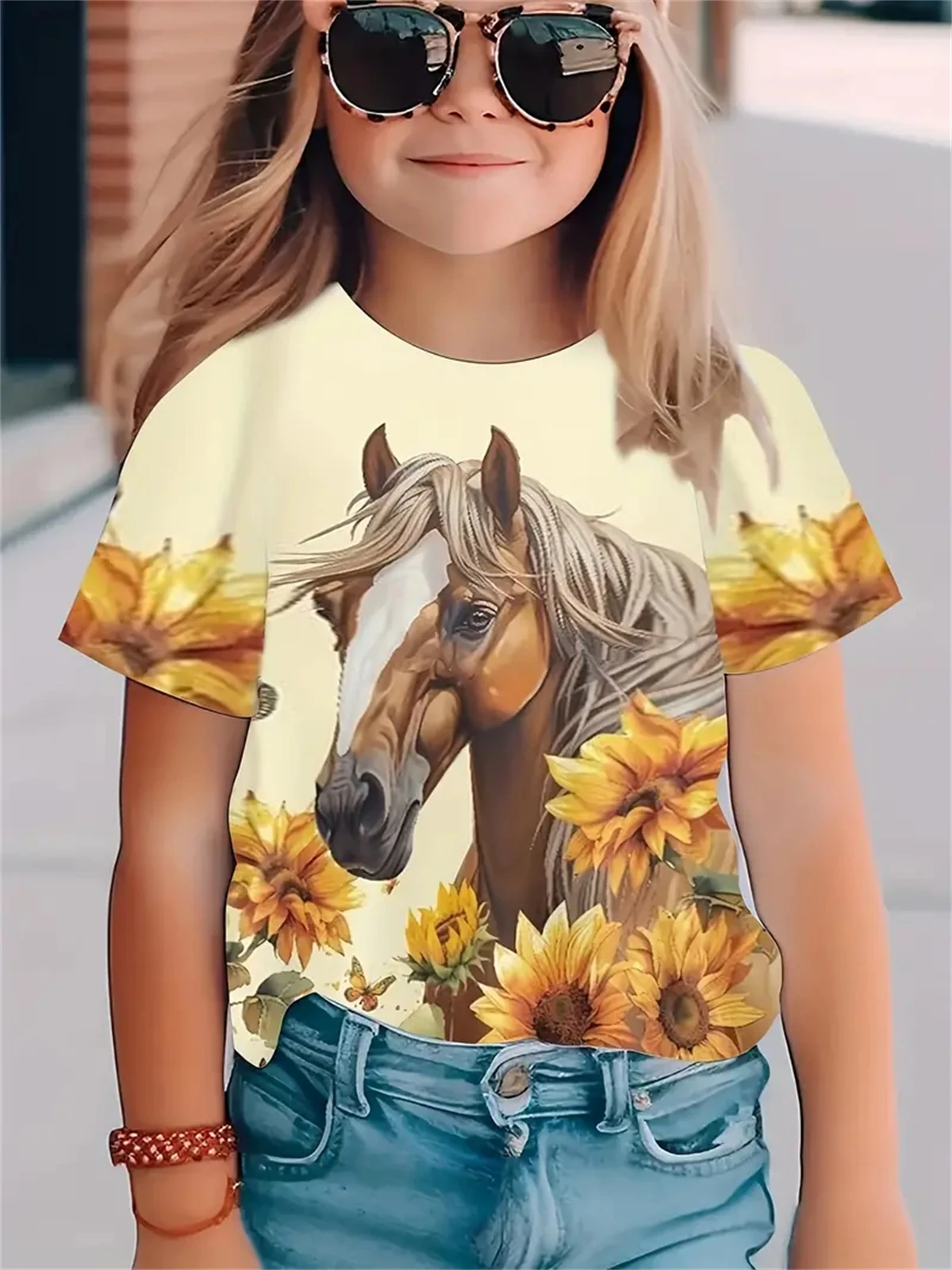 Horseware Crafty Pony Pink Kids Short Sleeve T Shirt