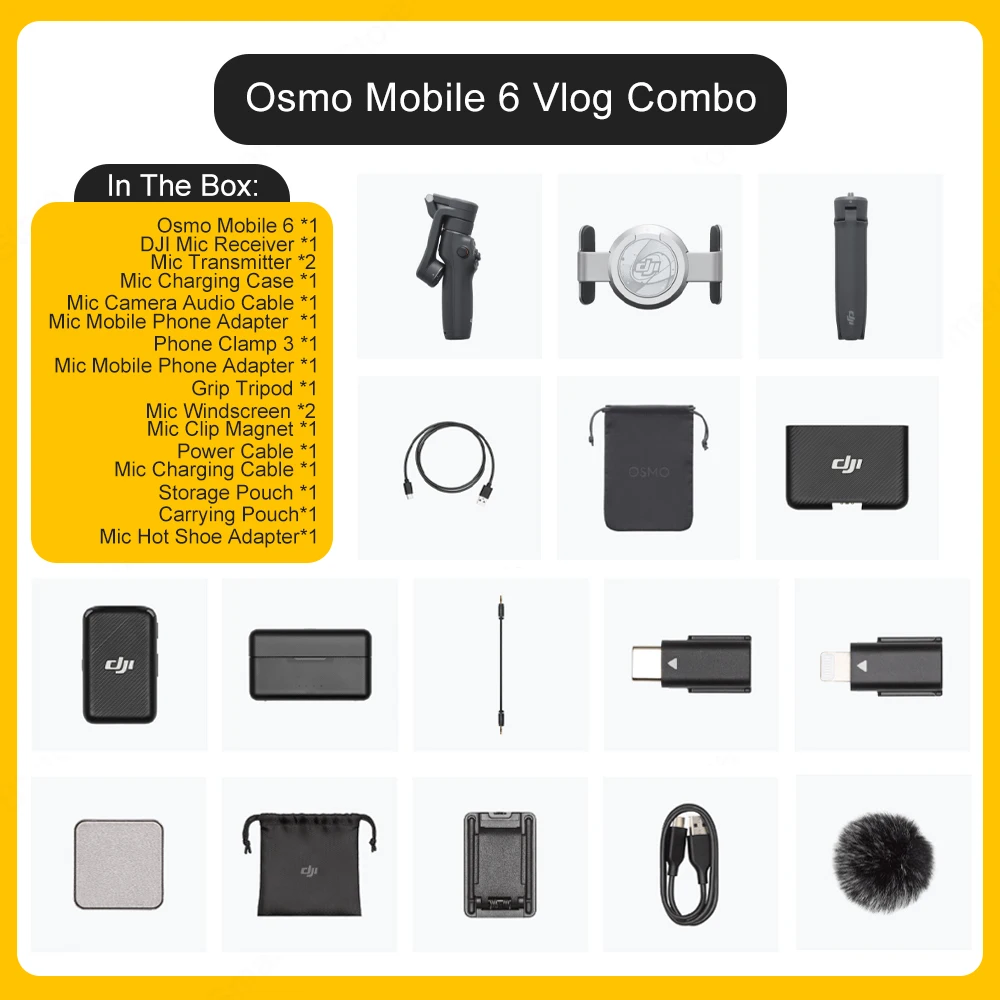 DJI Osmo Mobile 6 Vlog  Estabilizador 3 ejes con DJI MIC